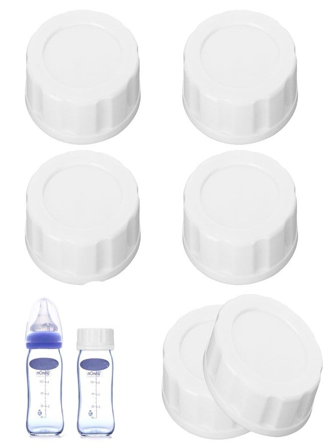 YONHTUTU 6 PCS Travel Bottle Caps Compatible with Lansinoh Bottles, Bottle Lids Replacement with Sealing Ring Compatible with MAM Wide-Mouth Baby Bottles, Leak-Proof and Non-Slip Caps for Pigeon Bottles - Image 1